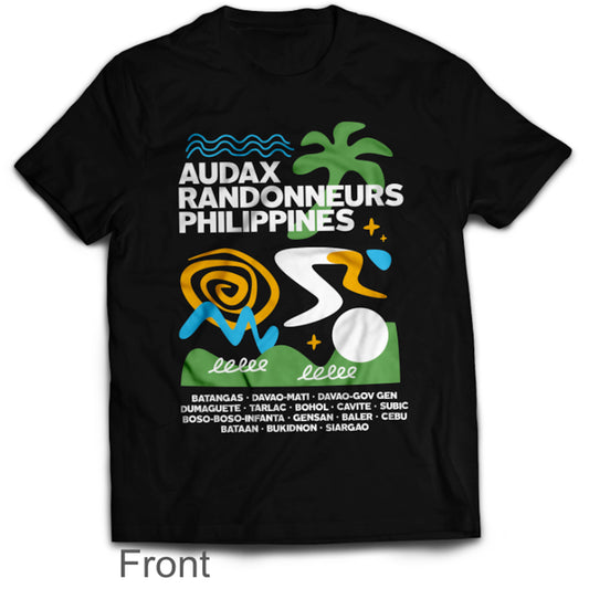 AudaxPH Cotton Shirt - Sun Design on Black