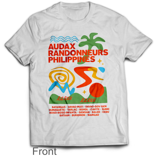 AudaxPH Cotton Shirt - Sun Design on White