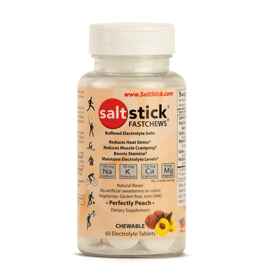 SaltStick - FastChews - Peach - 60 Tablets Bottle